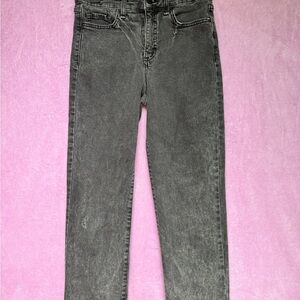 FRAYED Jeans Women 26 High Rise Ankle Straight Gray Wash Denim